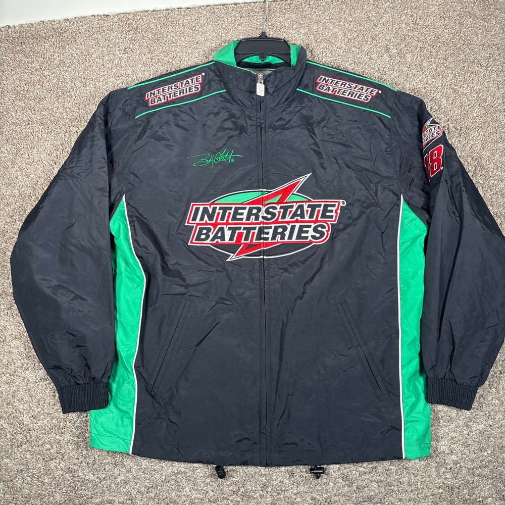 Chase Authentics‎ NASCAR Bobby Labonte Interstate Batteries Jacket Black Green M